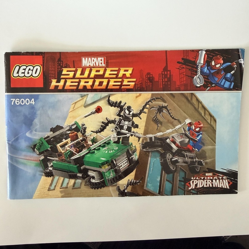 LEGO Marvel Super Heroes 76004 Spider-Cycle Chase Instruction Manual ONLY 2013